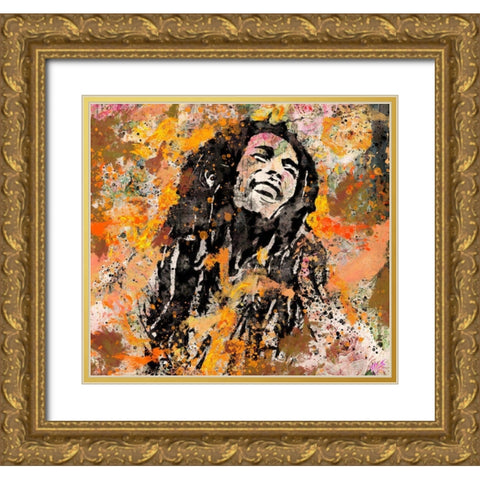 Bob Marley II Gold Ornate Wood Framed Art Print with Double Matting by Wiley, Marta