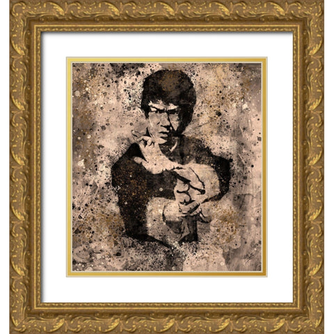 Bruce Lee IIII Gold Ornate Wood Framed Art Print with Double Matting by Wiley, Marta