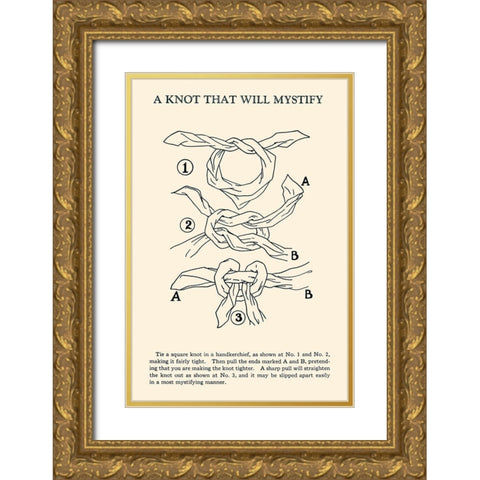 A Knot That Will Mystify Gold Ornate Wood Framed Art Print with Double Matting by Retromagic