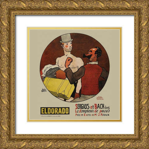 Movie Poster: Le dompteur de puces Gold Ornate Wood Framed Art Print with Double Matting by Unknown 20th Century French Illustrator