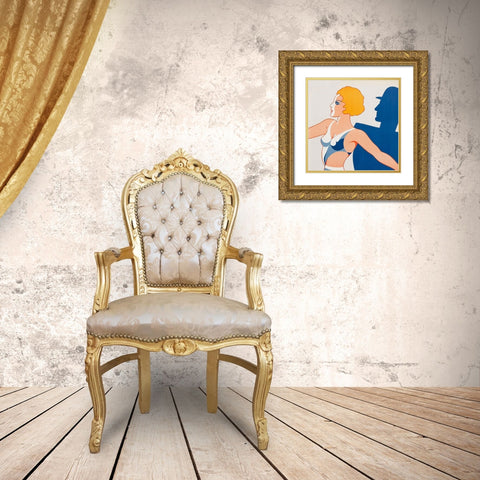 Vintage Film Posters: Tango Movies Tangoflickan - Detail Gold Ornate Wood Framed Art Print with Double Matting by Unknown