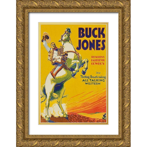 Vintage Westerns: Pierre of the Plains Gold Ornate Wood Framed Art Print with Double Matting by Unknown