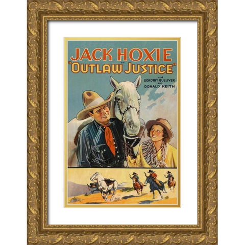 Vintage Westerns: Range Fighter - Pit of Despair Gold Ornate Wood Framed Art Print with Double Matting by Unknown