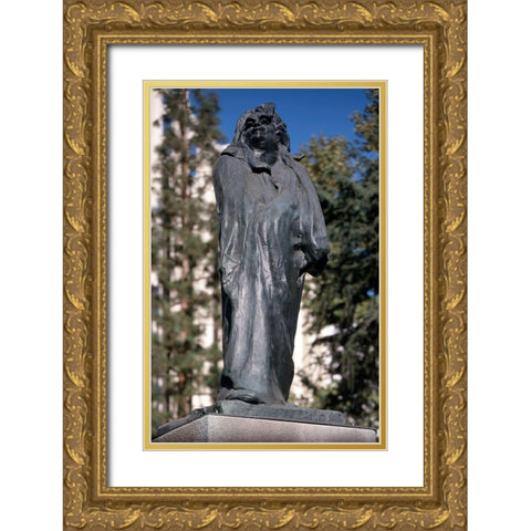 Monument to Honore de Balzac, 1897 Gold Ornate Wood Framed Art Print with Double Matting by Rodin, Auguste