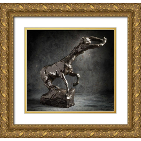 Female Centaur, ca. 1887-1889 Gold Ornate Wood Framed Art Print with Double Matting by Rodin, Auguste
