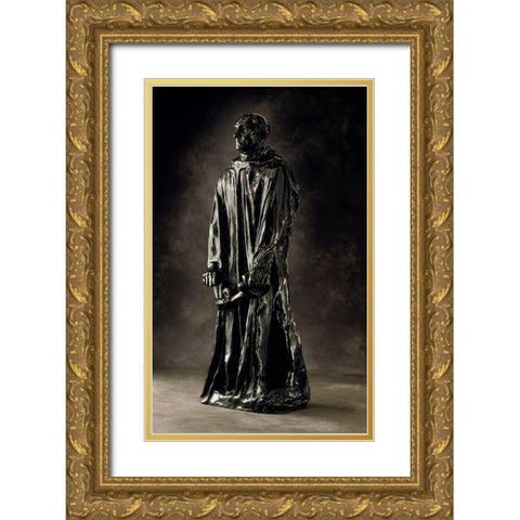 Jean dAire, ca. 1886-1895 Gold Ornate Wood Framed Art Print with Double Matting by Rodin, Auguste