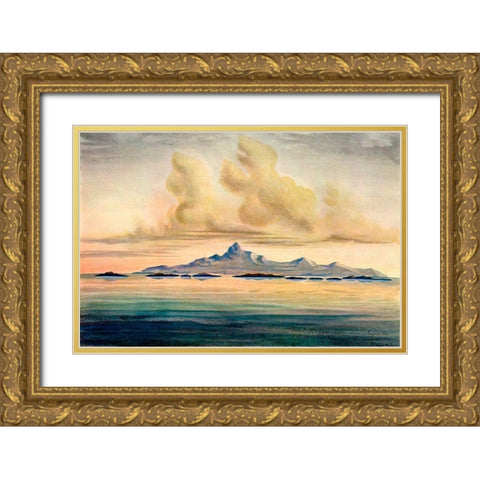 Lingga-Inseln Im Meer von Insulinde, unter dem Äquator Gold Ornate Wood Framed Art Print with Double Matting by Haeckel, Ernst