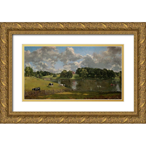 Wivenhoe Park, Essex, 1816 Gold Ornate Wood Framed Art Print with Double Matting by Constable, John