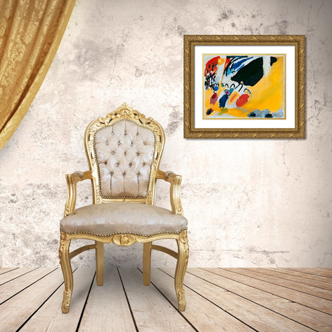 Impression III - Concert, 1911 Gold Ornate Wood Framed Art Print with Double Matting by Kandinsky, Wassily