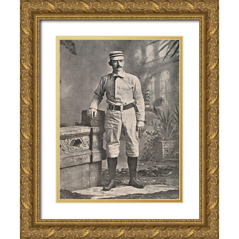 Mike Lehane, Columbus, 1865 Gold Ornate Wood Framed Art Print with Double Matting by A.G. Spalding Baseball Collection