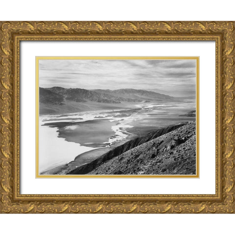 Death Valley National Monument, California - National Parks and Monuments, 1941 Gold Ornate Wood Framed Art Print with Double Matting by Adams, Ansel