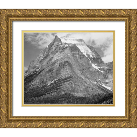 Going-to-the-Sun Mountain, Glacier National Park, Montana - National Parks and Monuments, 1941 Gold Ornate Wood Framed Art Print with Double Matting by Adams, Ansel