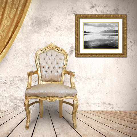 McDonald Lake, Glacier National Park, Montana - National Parks and Monuments, 1941 Gold Ornate Wood Framed Art Print with Double Matting by Adams, Ansel