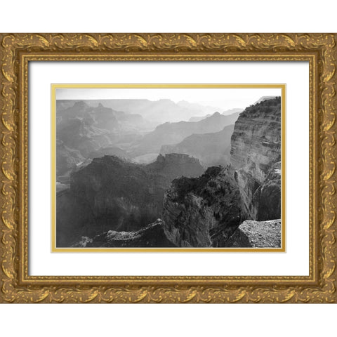 Grand Canyon National Park, Arizona - National Parks and Monuments, 1941 Gold Ornate Wood Framed Art Print with Double Matting by Adams, Ansel