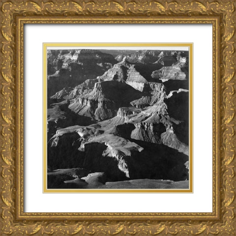 Grand Canyon National Park, Arizona - National Parks and Monuments, 1940 Gold Ornate Wood Framed Art Print with Double Matting by Adams, Ansel