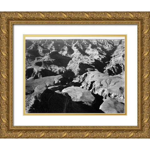 Grand Canyon National Park, Arizona - National Parks and Monuments, 1940 Gold Ornate Wood Framed Art Print with Double Matting by Adams, Ansel