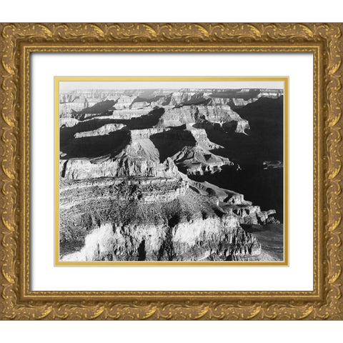 Grand Canyon National Park, Arizona - National Parks and Monuments, 1940 Gold Ornate Wood Framed Art Print with Double Matting by Adams, Ansel