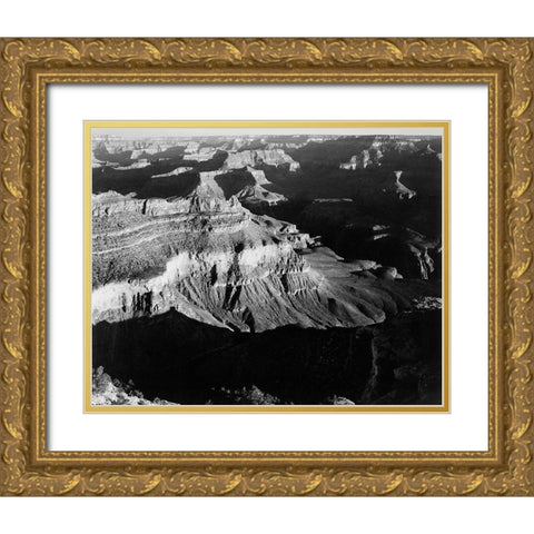 Grand Canyon National Park, Arizona - National Parks and Monuments, 1940 Gold Ornate Wood Framed Art Print with Double Matting by Adams, Ansel
