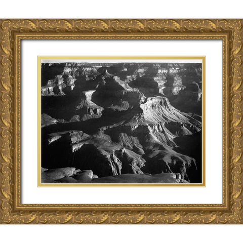 Grand Canyon National Park, Arizona, 1941 Gold Ornate Wood Framed Art Print with Double Matting by Adams, Ansel