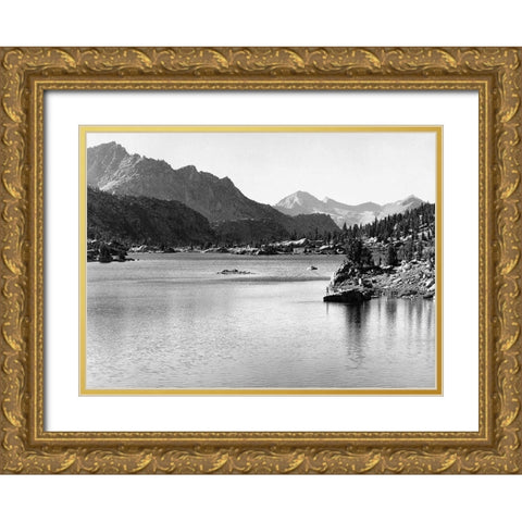Rac Lake, Kings River Canyon, proposed as a national park, California, 1936 Gold Ornate Wood Framed Art Print with Double Matting by Adams, Ansel