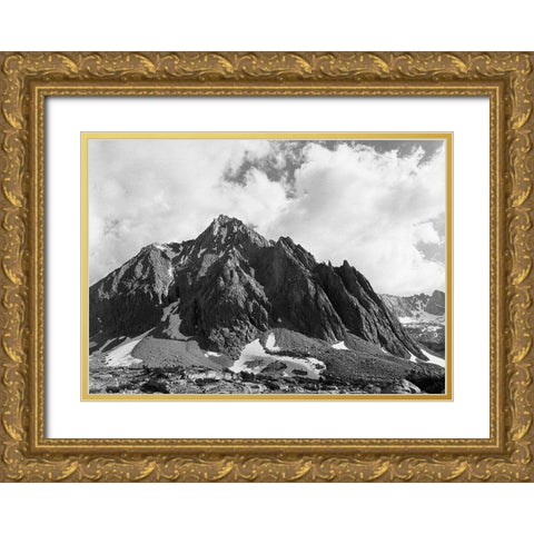 Center Peak, Center Basin, Kings River Canyon, proposed as a national park, California, 1936 Gold Ornate Wood Framed Art Print with Double Matting by Adams, Ansel