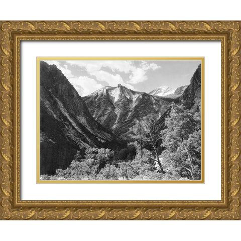 Paradise Valley, Kings River Canyon, proposed as a national park, California, 1936 Gold Ornate Wood Framed Art Print with Double Matting by Adams, Ansel