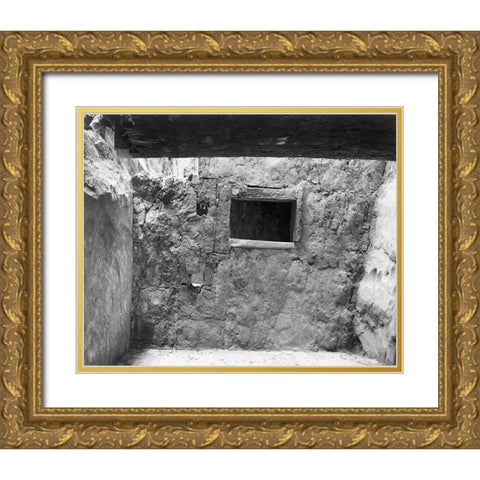 Interior at Ruin, Cliff Palace, Mesa Verde National Park, Colorado, 1941 Gold Ornate Wood Framed Art Print with Double Matting by Adams, Ansel