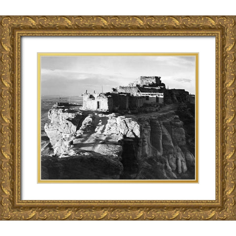 Walpi, Arizona, 1941 Gold Ornate Wood Framed Art Print with Double Matting by Adams, Ansel