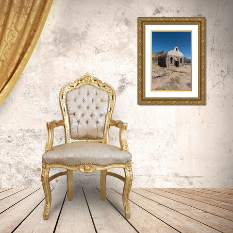 Abandoned movie set along the Rio Grande River in Big Bend Ranch State Park in lower Brewster County Gold Ornate Wood Framed Art Print with Double Matting by Highmith, Carol