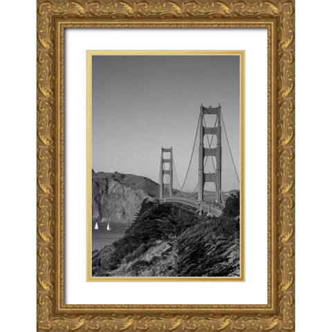Golden Gate Bridge San Francisco California Gold Ornate Wood Framed Art Print with Double Matting by Highsmith, Carol