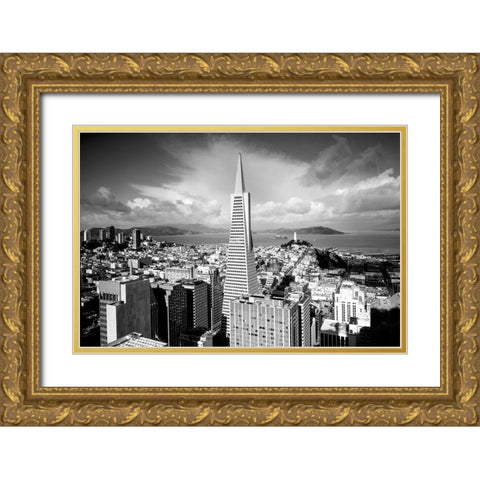 Transamerica Tower San Francisco California Gold Ornate Wood Framed Art Print with Double Matting by Highsmith, Carol