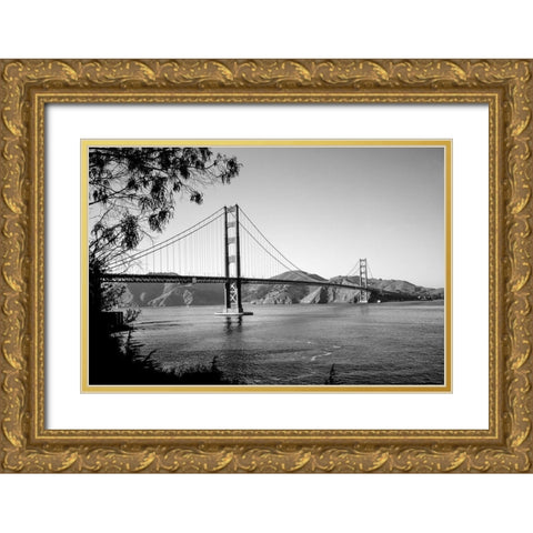 Golden Gate Bridge San Francisco California Gold Ornate Wood Framed Art Print with Double Matting by Highsmith, Carol