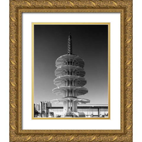 Japantown Peace Pagoda San Francisco California Gold Ornate Wood Framed Art Print with Double Matting by Highsmith, Carol