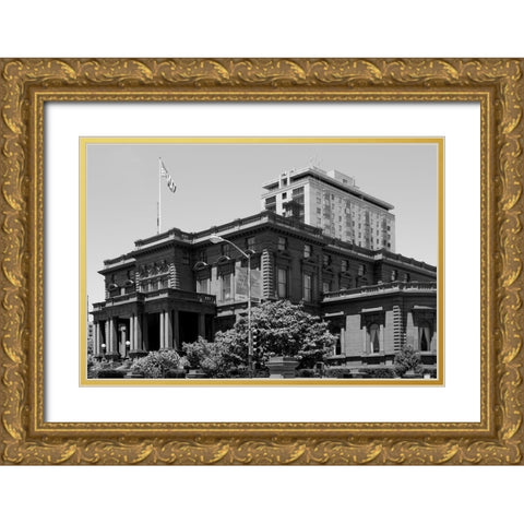 The Pacific-Union Club Nob Hill San Francisco Gold Ornate Wood Framed Art Print with Double Matting by Highsmith, Carol