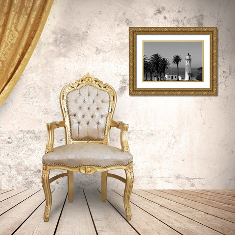 Lighthouse Point Vicente California Gold Ornate Wood Framed Art Print with Double Matting by Highsmith, Carol