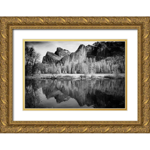 View of Yosemite California Gold Ornate Wood Framed Art Print with Double Matting by Highsmith, Carol