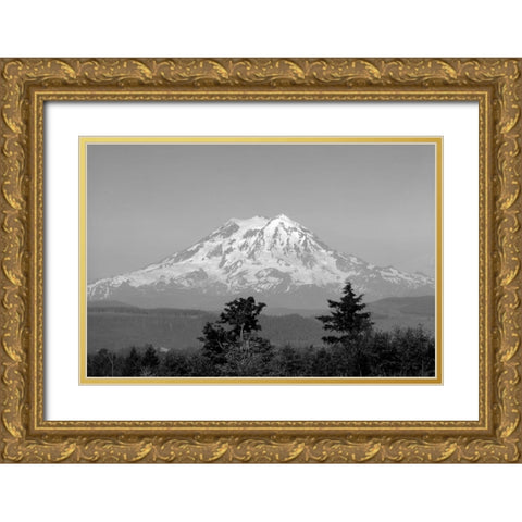 Mount Shasta California Gold Ornate Wood Framed Art Print with Double Matting by Highsmith, Carol