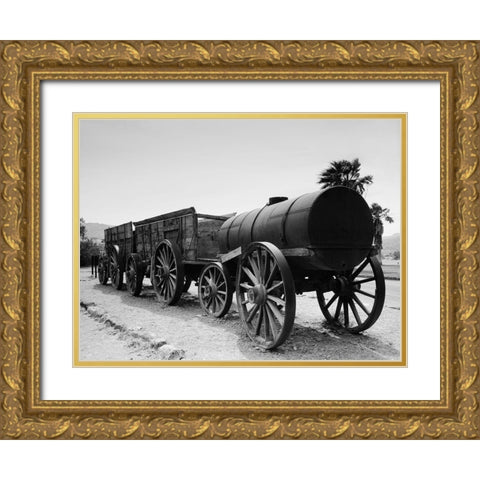 Borax wagons Death Valley California Gold Ornate Wood Framed Art Print with Double Matting by Highsmith, Carol