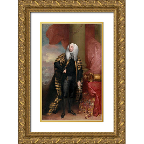 Baron FitzGibbon Gold Ornate Wood Framed Art Print with Double Matting by Stuart, Gilbert