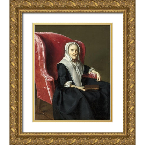 Anna Dummer Powell Gold Ornate Wood Framed Art Print with Double Matting by Copley, John Singleton