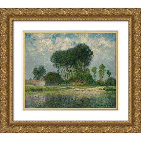 The River Gold Ornate Wood Framed Art Print with Double Matting by Maufra, Maxime