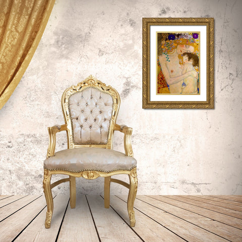 Die Drei Lebensalter Gold Ornate Wood Framed Art Print with Double Matting by Klimt, Gustav