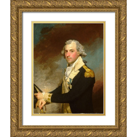 Matthew Clarkson 1794 Gold Ornate Wood Framed Art Print with Double Matting by Stuart, Gilbert