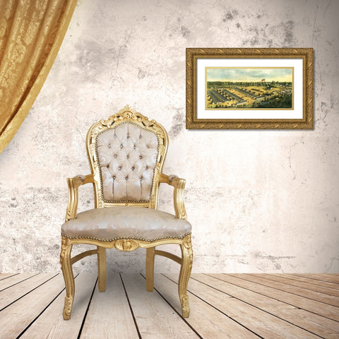 Parole Camp Annapolis-Maryland 1864 Gold Ornate Wood Framed Art Print with Double Matting by Vintage Maps