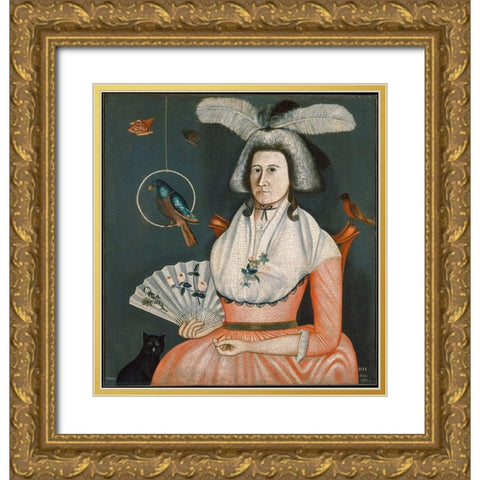 Molly Wales Fobes Gold Ornate Wood Framed Art Print with Double Matting by Hathaway, Rufus