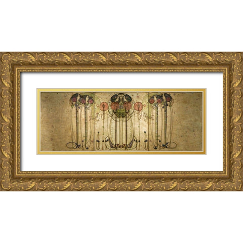 The Wassail Gold Ornate Wood Framed Art Print with Double Matting by Mackintosh, Charles Rennie