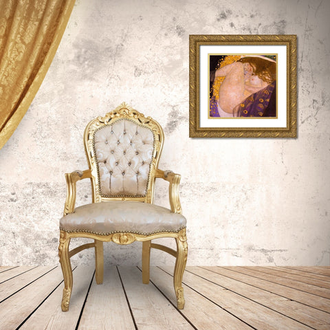 Danae Gold Ornate Wood Framed Art Print with Double Matting by Klimt, Gustav