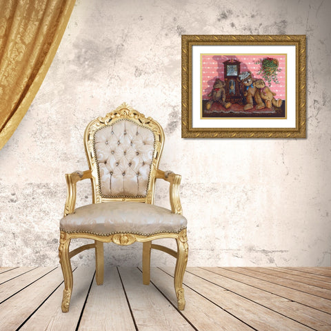 Time Out Gold Ornate Wood Framed Art Print with Double Matting by Kruskamp, Janet
