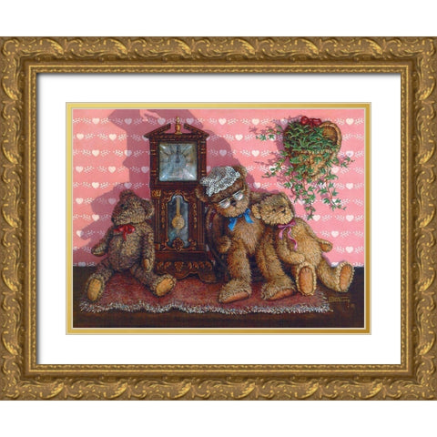 Time Out Gold Ornate Wood Framed Art Print with Double Matting by Kruskamp, Janet