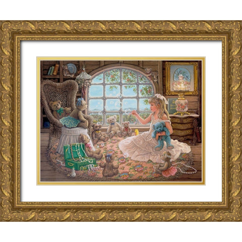 Bright Visions Gold Ornate Wood Framed Art Print with Double Matting by Kruskamp, Janet
